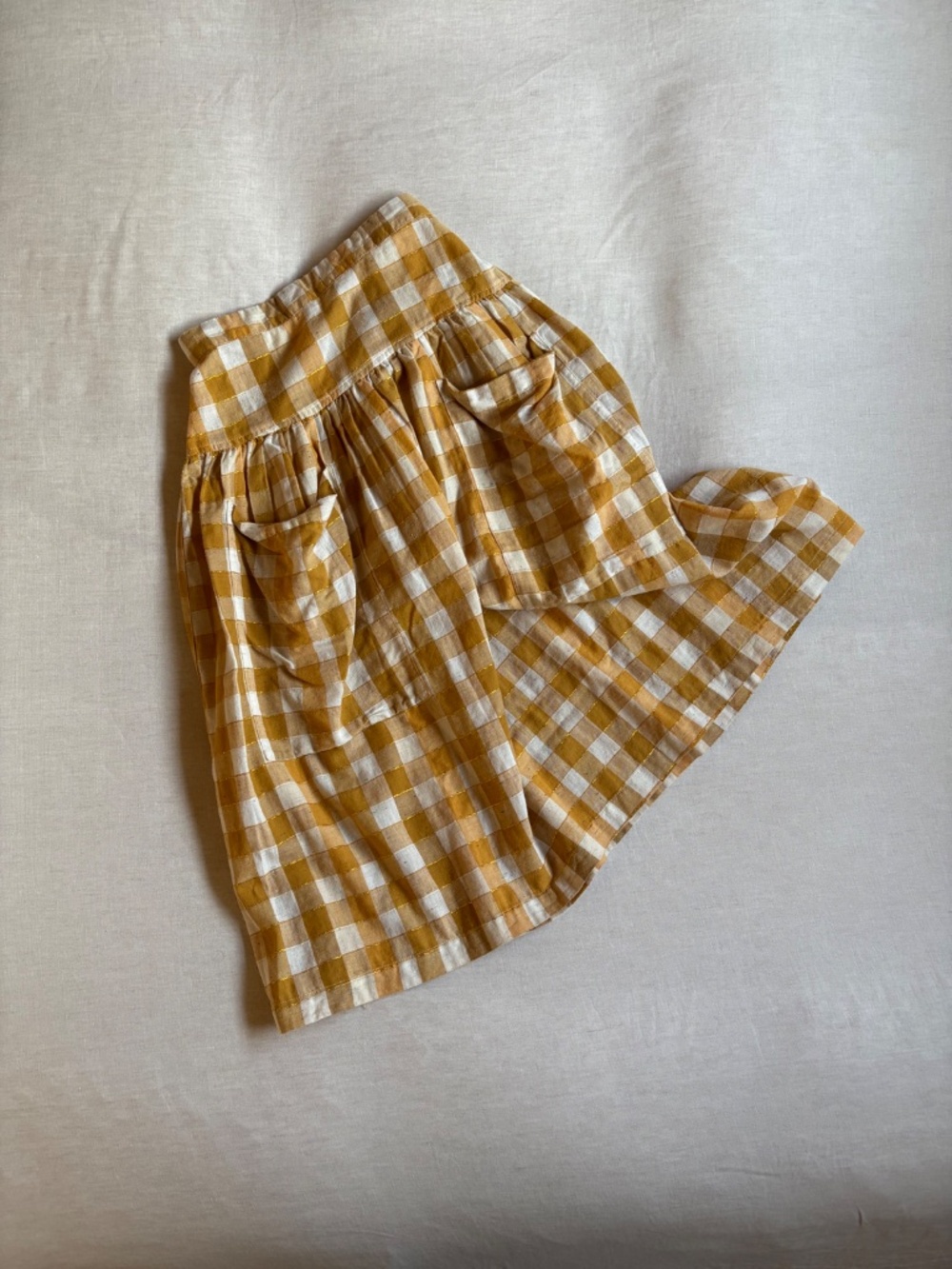 Ace and Jig Gingham Skirt in Golden Yellow - Picture 2 of 8